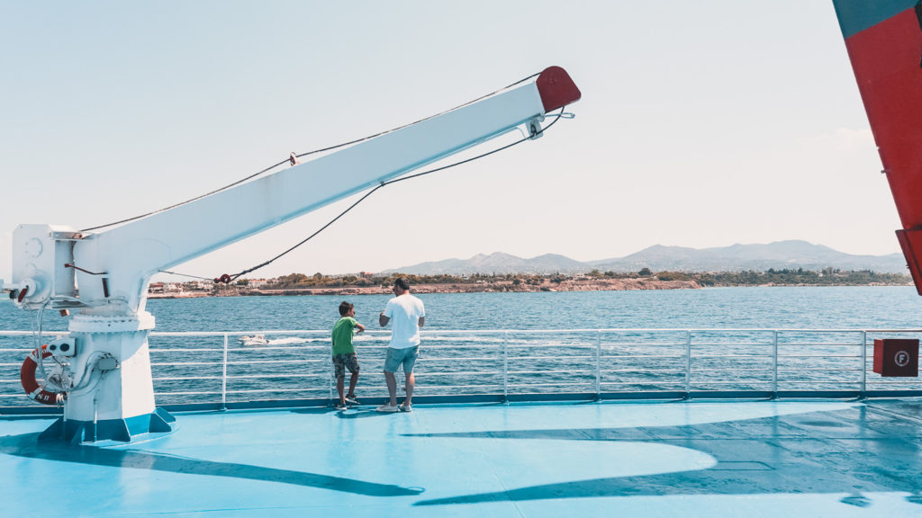 Arriving at Aegina