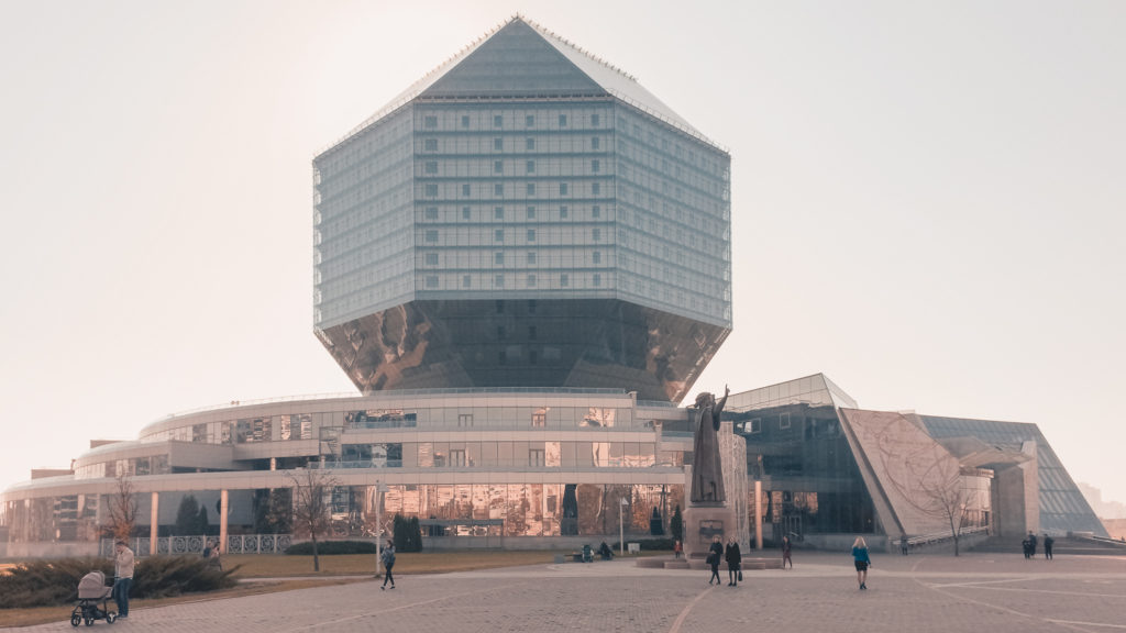 The National Library of Minsk in Belarus