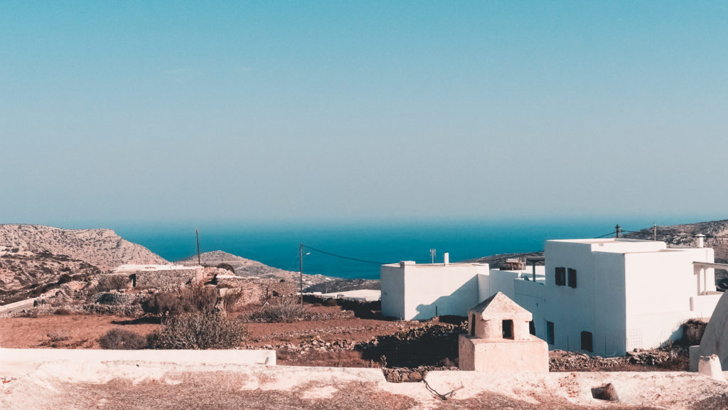 View from a veranda in Sikinos, travel photography