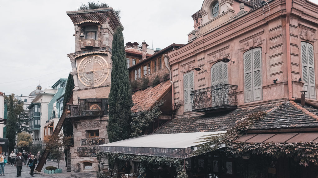 The leaning clock of Tbilisi