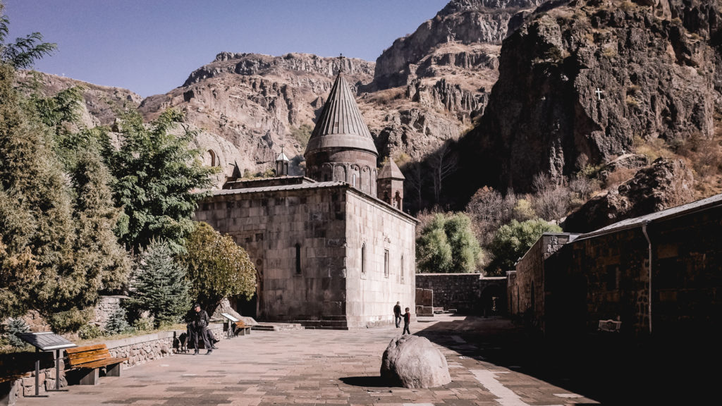 Geghard Monastery in Armenia carved in rock
