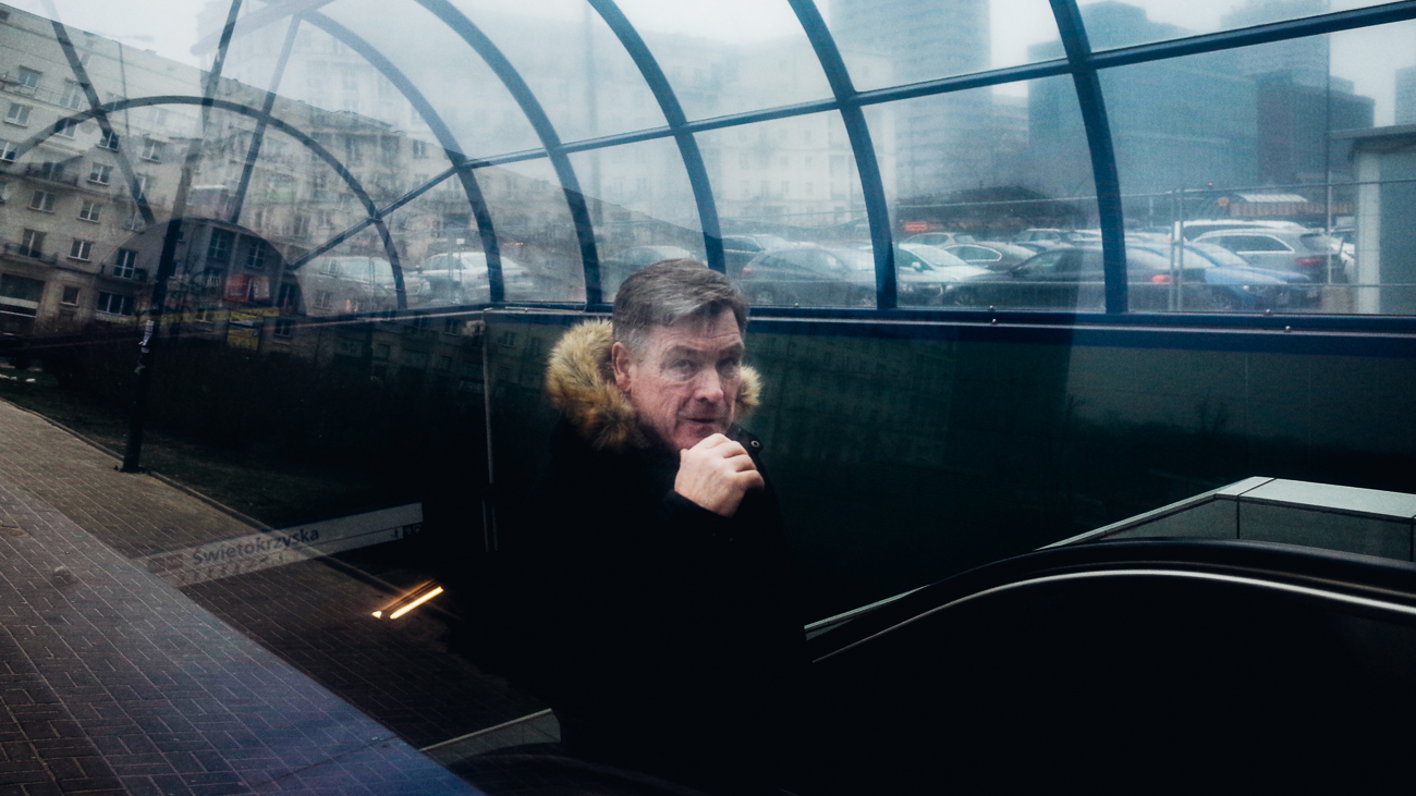 Chopin's heart in Warsaw man in Metro