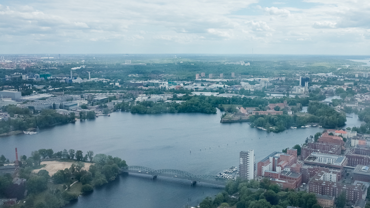 Business Class Aegean Airlines view of Berlin landing