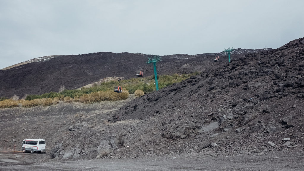 Cable cars a Tour to mount Etna