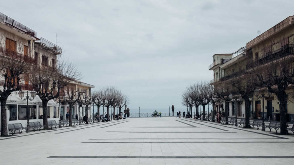 The main square of Zafferana Etna