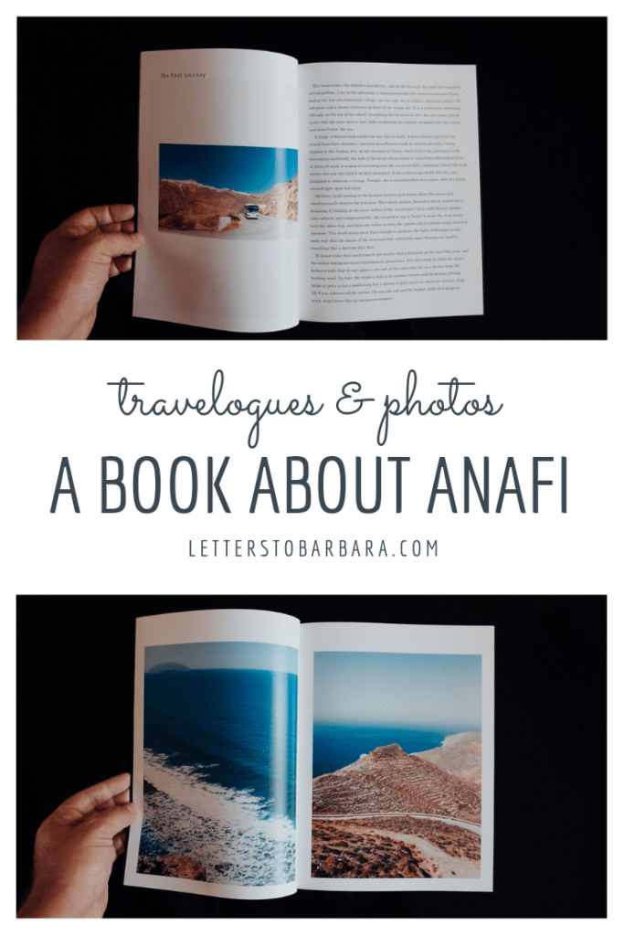 A Book about Anafi Pin - Two journeys to Anafi - δύο ταξίδια στην Ανάφη