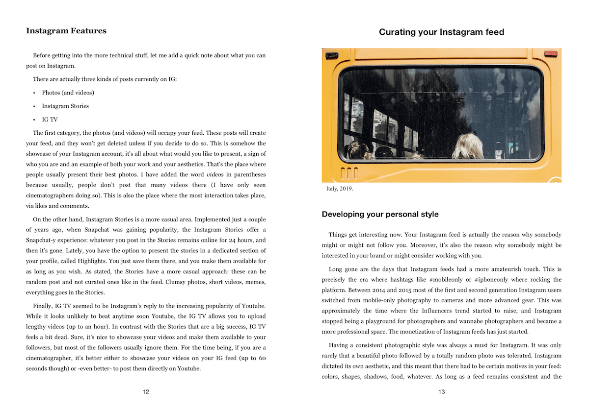 how to grow your instagram one page