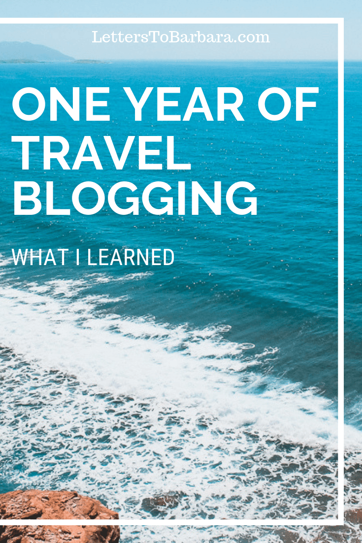 One year of travel blogging Pin