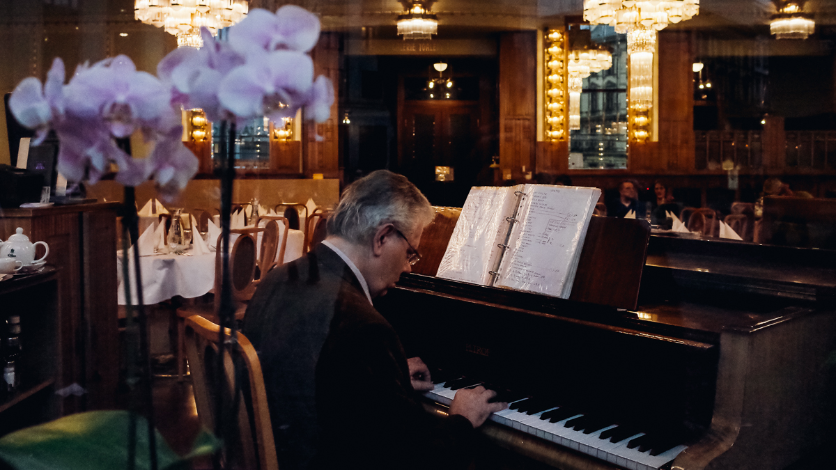Restaurant old Europe style in Prague