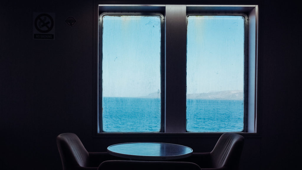 Twin windows ferry boat Prevelis