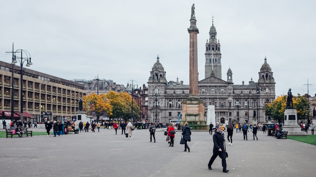 At George Square Glasgow before Brexit