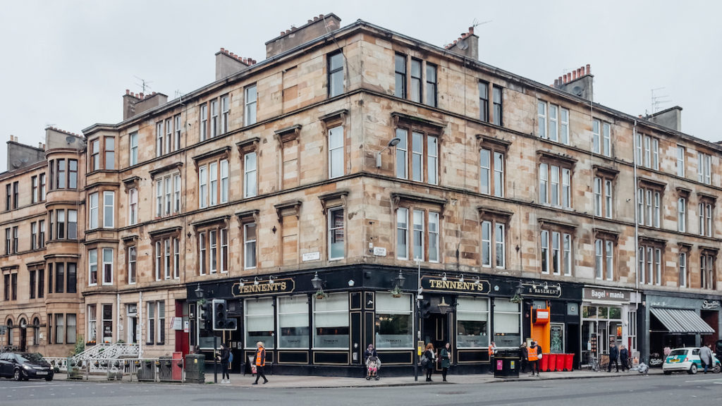 Glasgow before Brexit West End building
