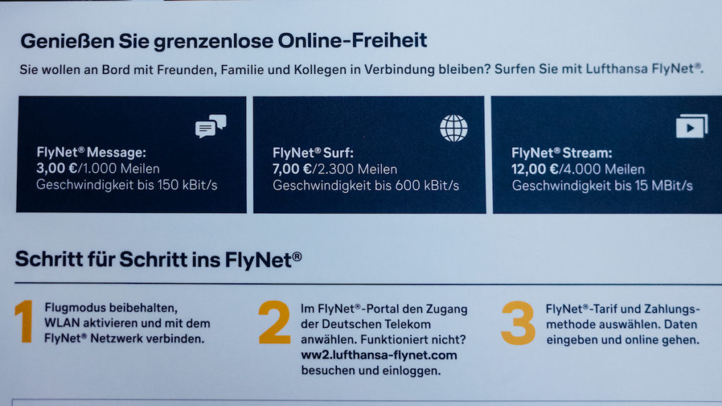Lufthansa Business Class Review Internet Price on board
