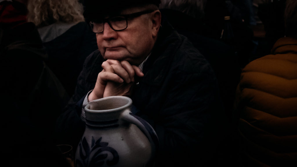 A man at the Konstablerwache in Frankfurt