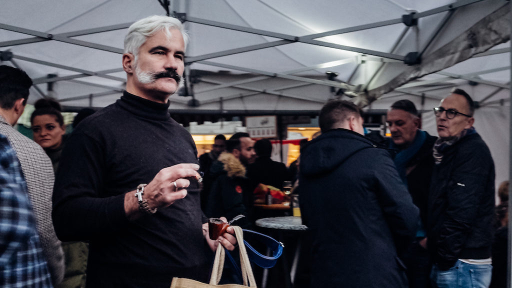 A man at Konstablerwache in Frankfurt