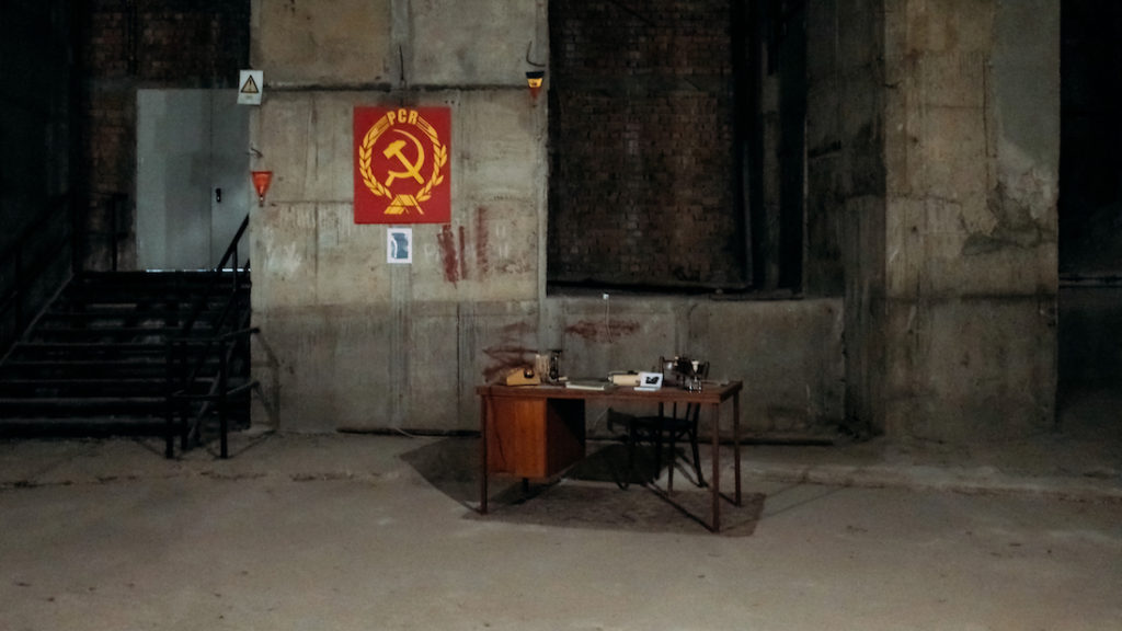 Odd installation in the underground of the Parliamentary Palace