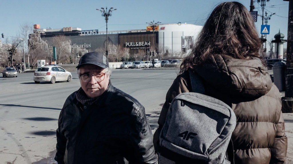 Street photography in Bucharest Her
