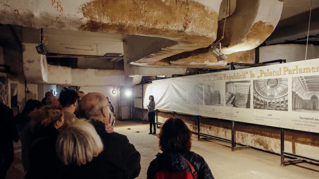 The underground of the Parliamentary Palace tour