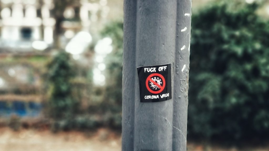 Sticker fuck you coronavirus