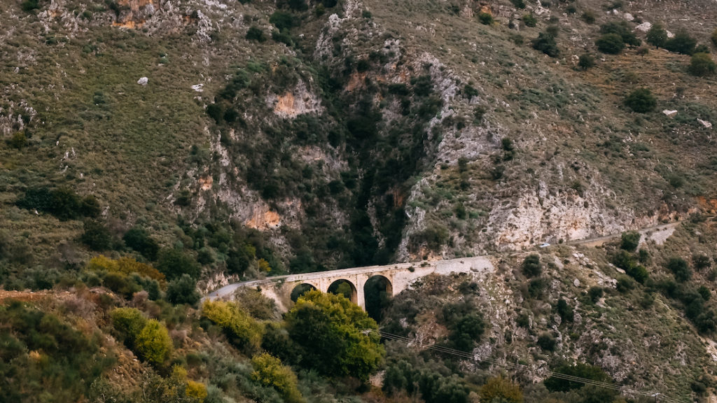 Bridge made of stone in Crete guide