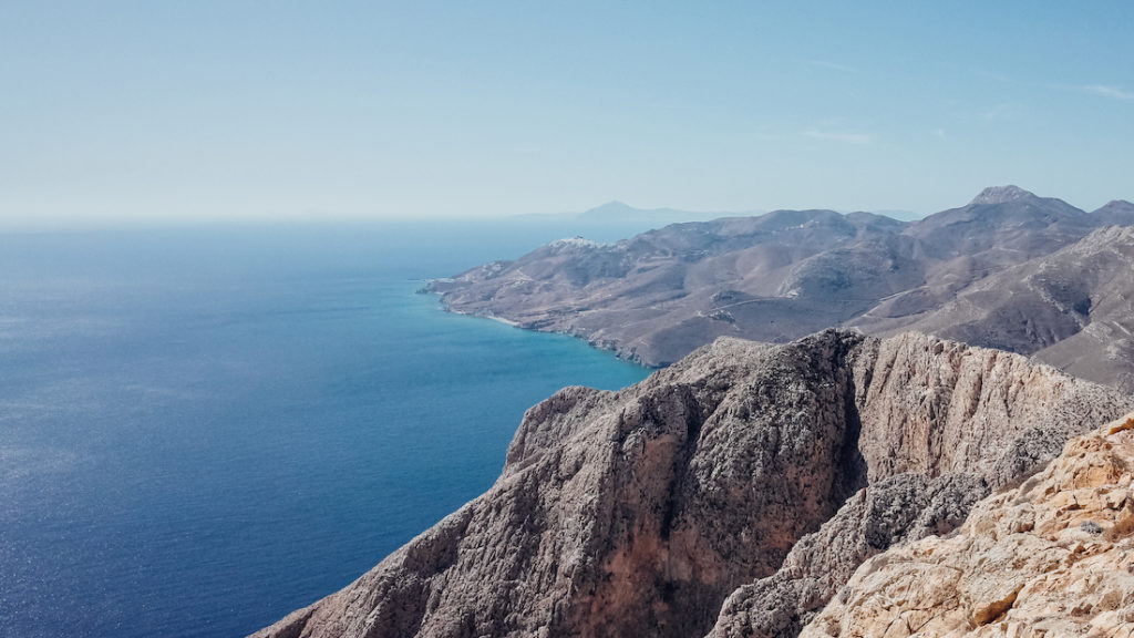 View from the top of Kalamiotissa Monastery in Anafi Καλαμιώτισσα Ανάφη