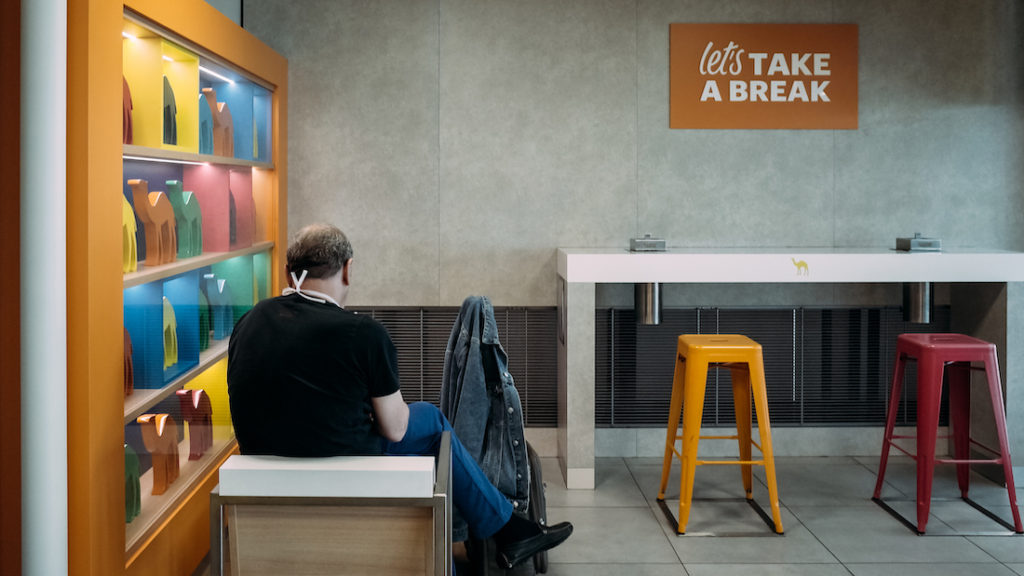 Smoking room in Frankfurt Airport