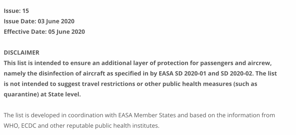 Travel to Greece in the summer of 2020 EASA Airports Disclaimer