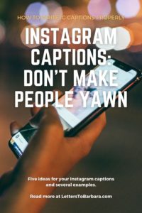 Instagram captions & the art of yawning – Recap 24 | Letters to Barbara