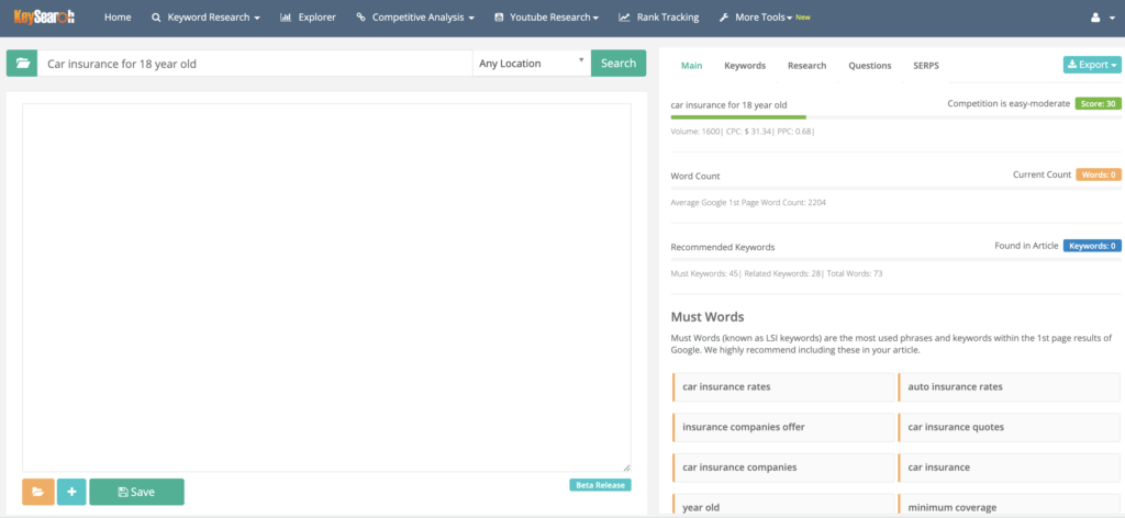 KeySearch Content Assistant 1