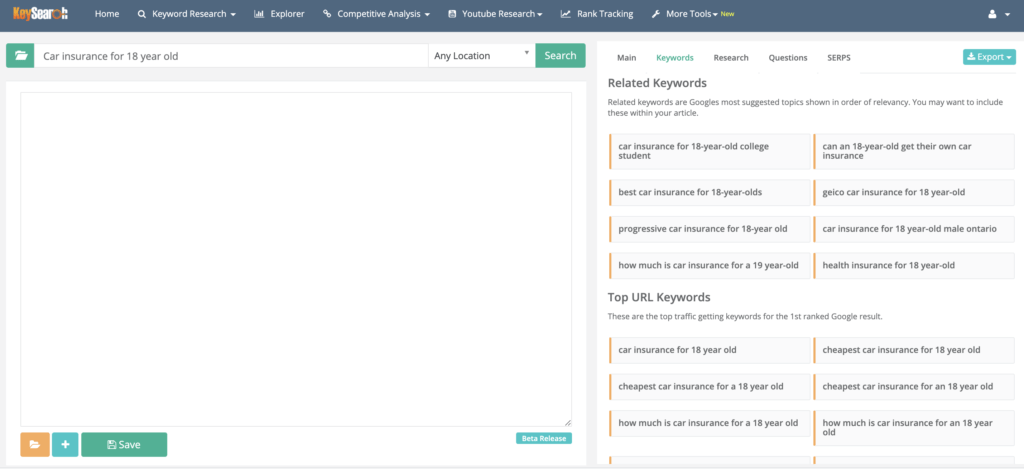 KeySearch Content Assistant 2