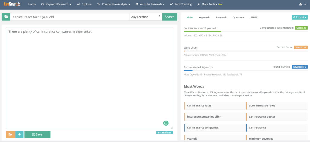 KeySearch Content Assistant 5