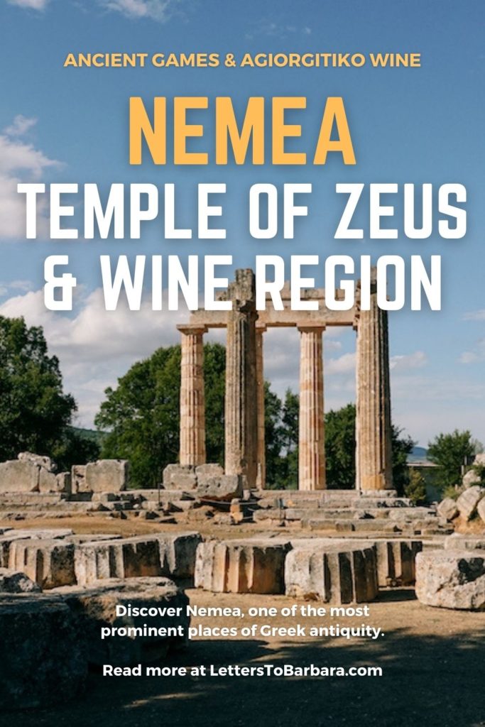 Nemea Temple of Zeus and wine region Pin