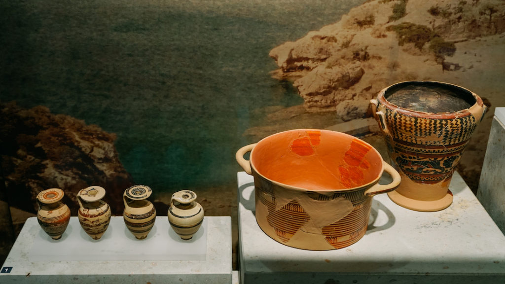 Archaeological museum of Corinth display