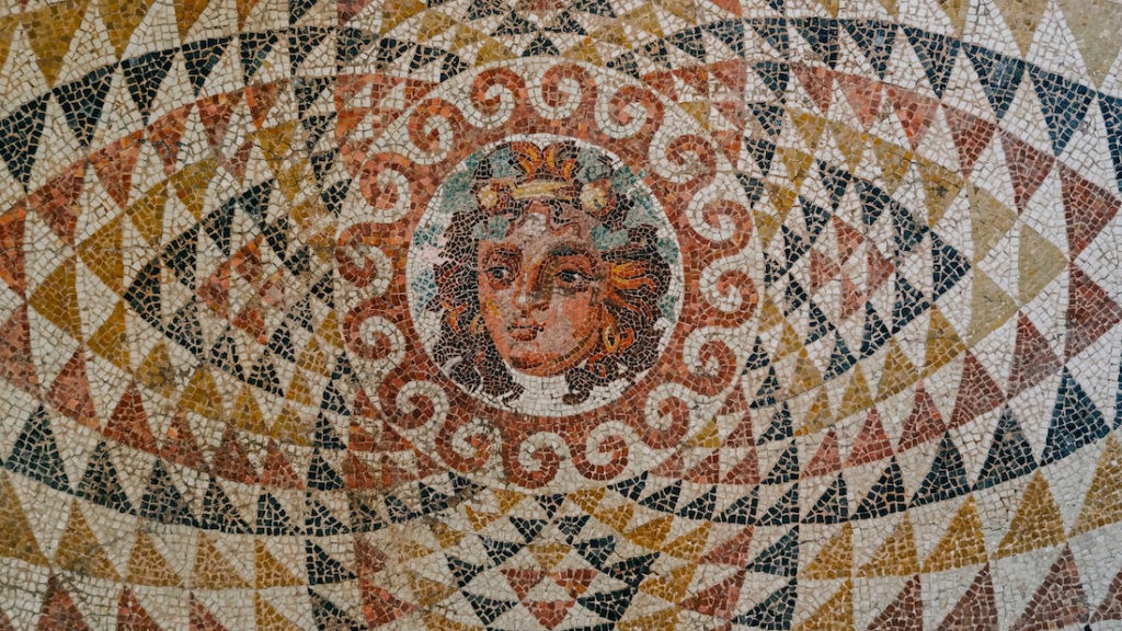Mosaic in the archaeological museum of Ancient Corinth