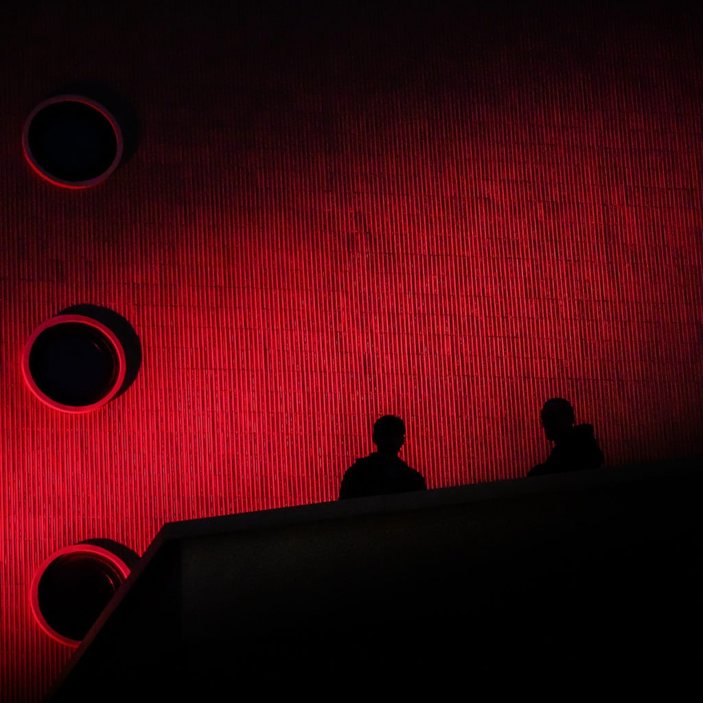 Street photography at night silhouettes in Berlin