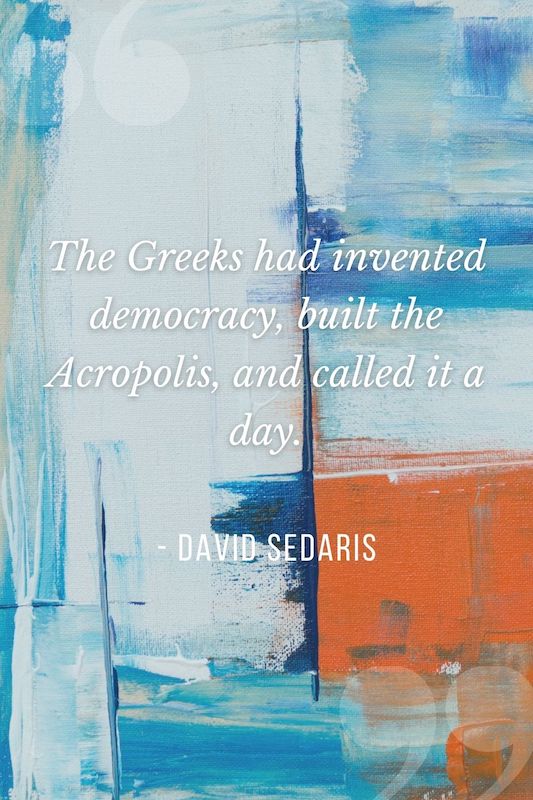 David Sedaris about Greece