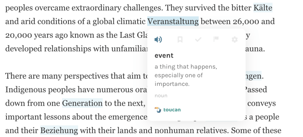 Detail of Toucan extension review and tutorial excerpt from Scientific America