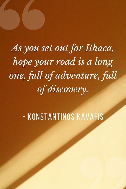 Cavafy quote Ithaca Greece