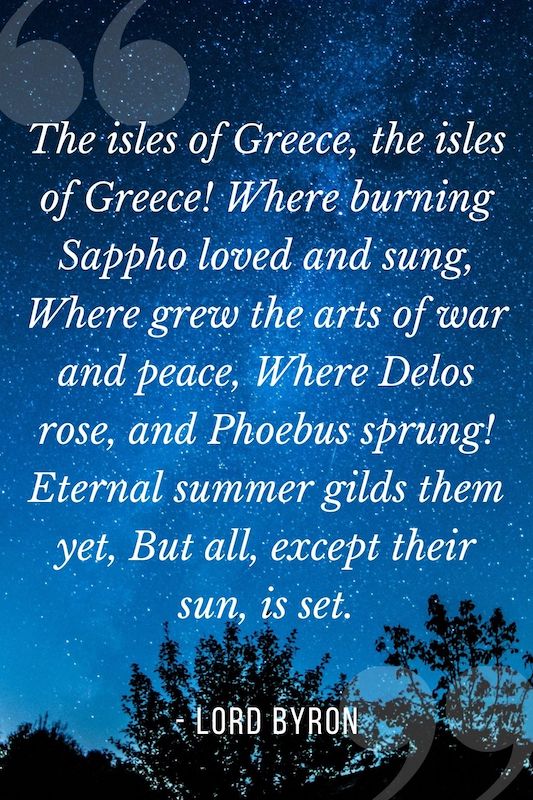 Lord Byron quotes about Greece