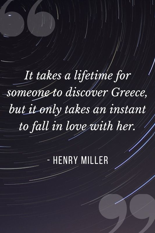 Henry Miller quote about Greece and love