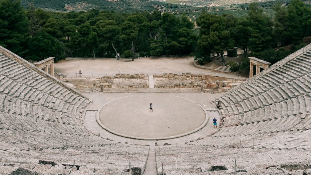 View from the top of the ancient theater of Epidaurus