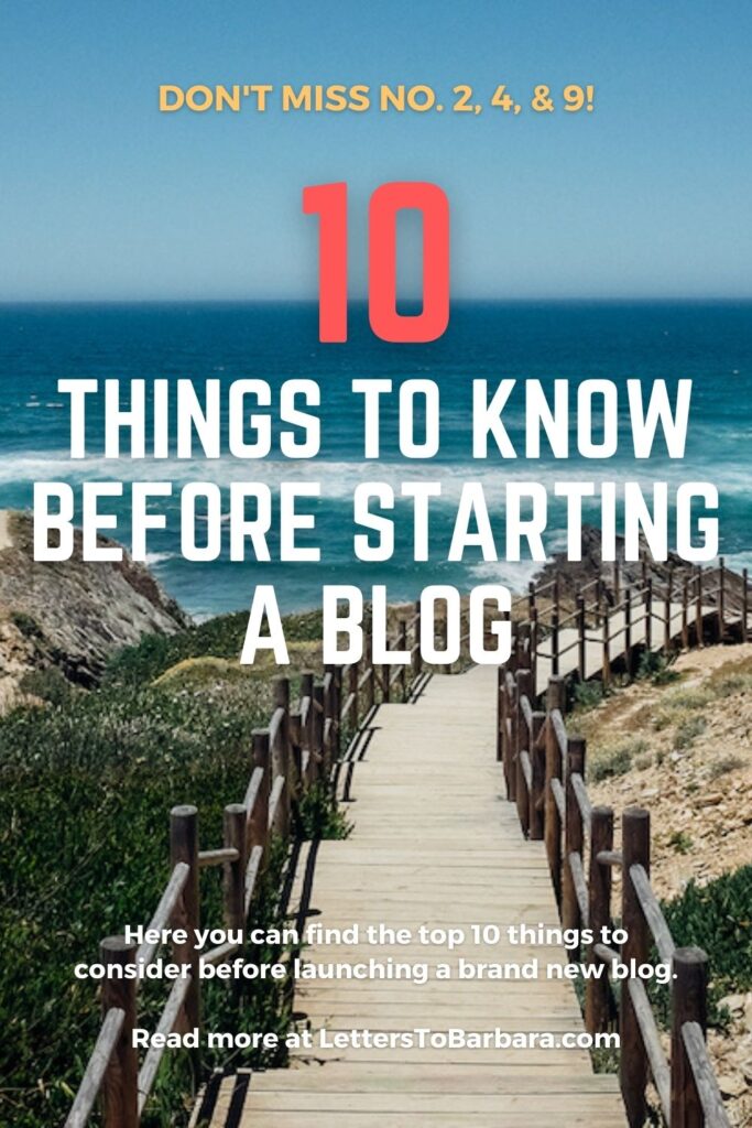 10 things to know before starting a blog Pin