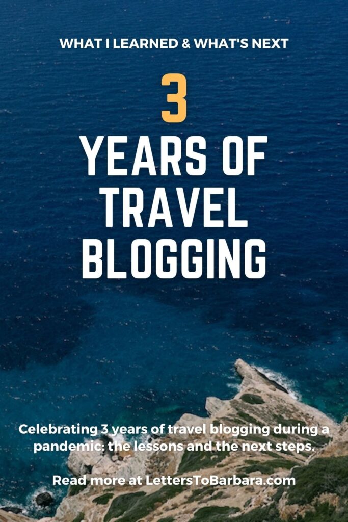 Three years of travel blogging Pin