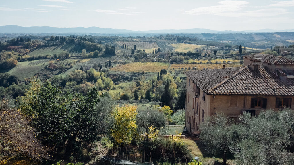 The landscape from San Gimignano