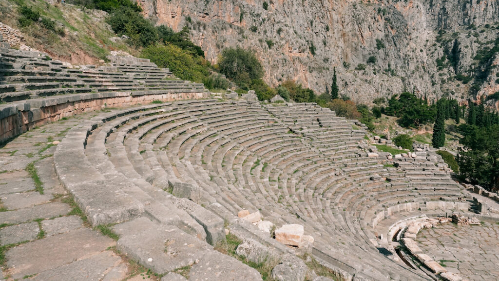 The theater of Delphi travel guide
