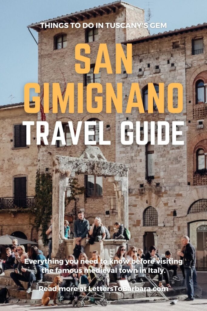 Things to do in San Gimignano travel guide Pin