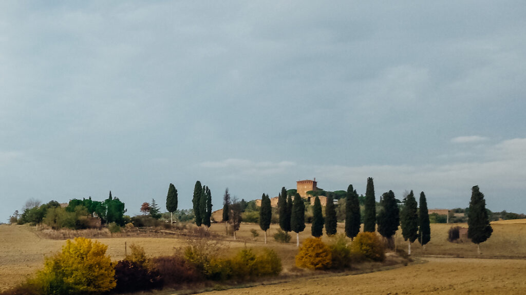 Typical Tuscany landscape out of the car window