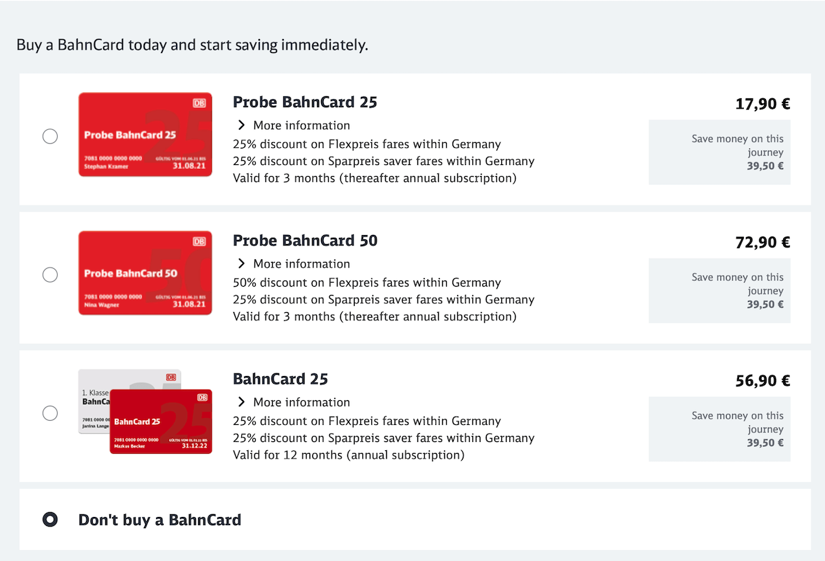 Deutsche bahn tickets