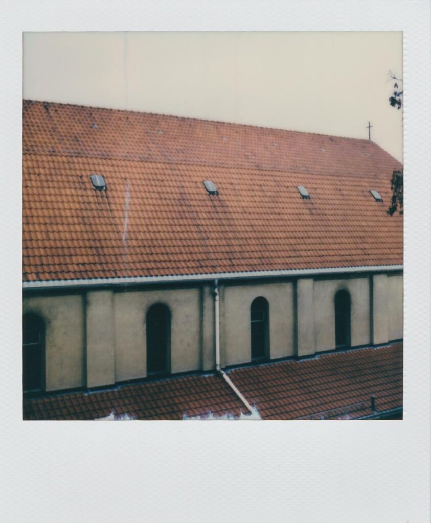 A church in Berlin Neukoelln polaroid diaries the German winter blues with the SX70