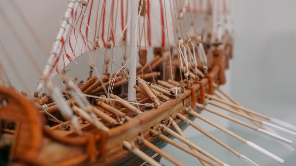 Details of a miniature boat Ναυτικό Μουσείο Γαλαξίδι